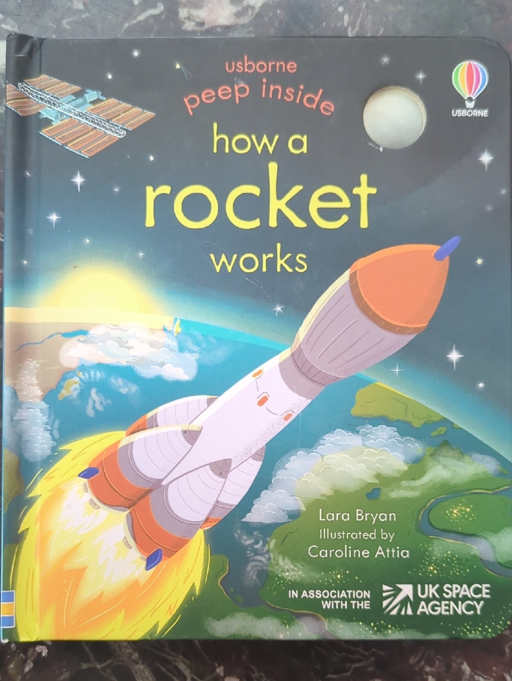 Usborne: How a Rocket Works - Kids Book (Blue, Orange)